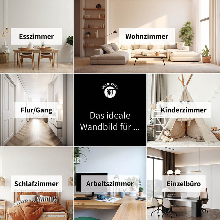 Unsere Raubtier-Wandbilder eignen sich besonders gut für diese Räume