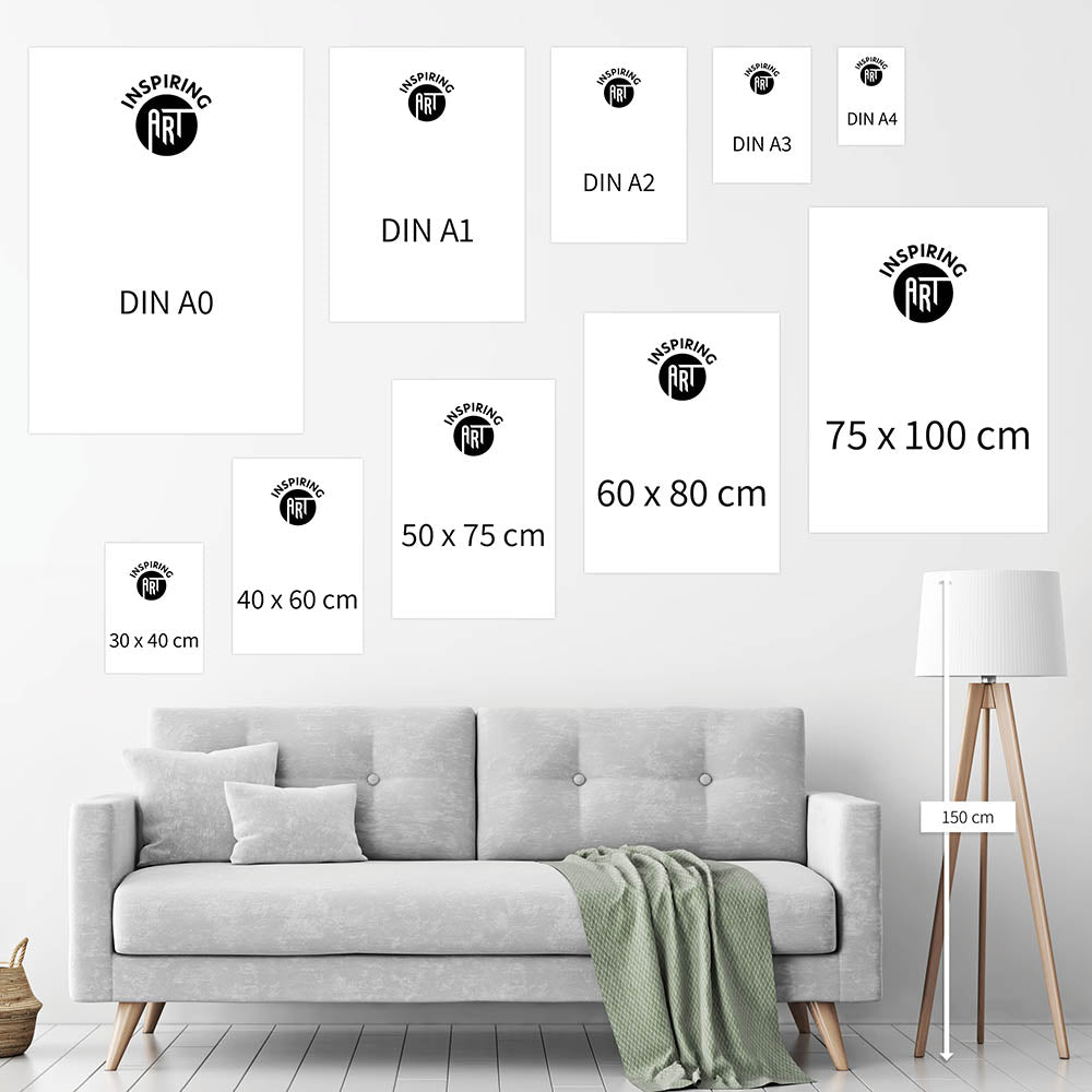 Verschiedene Poster-Größen für Tierportraits