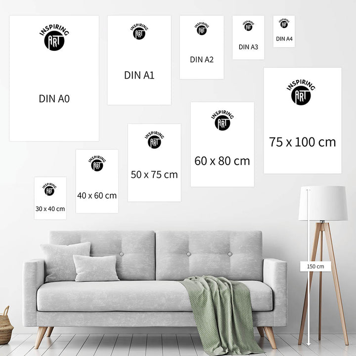 Verschiedene Poster-Größen für Tierportraits
