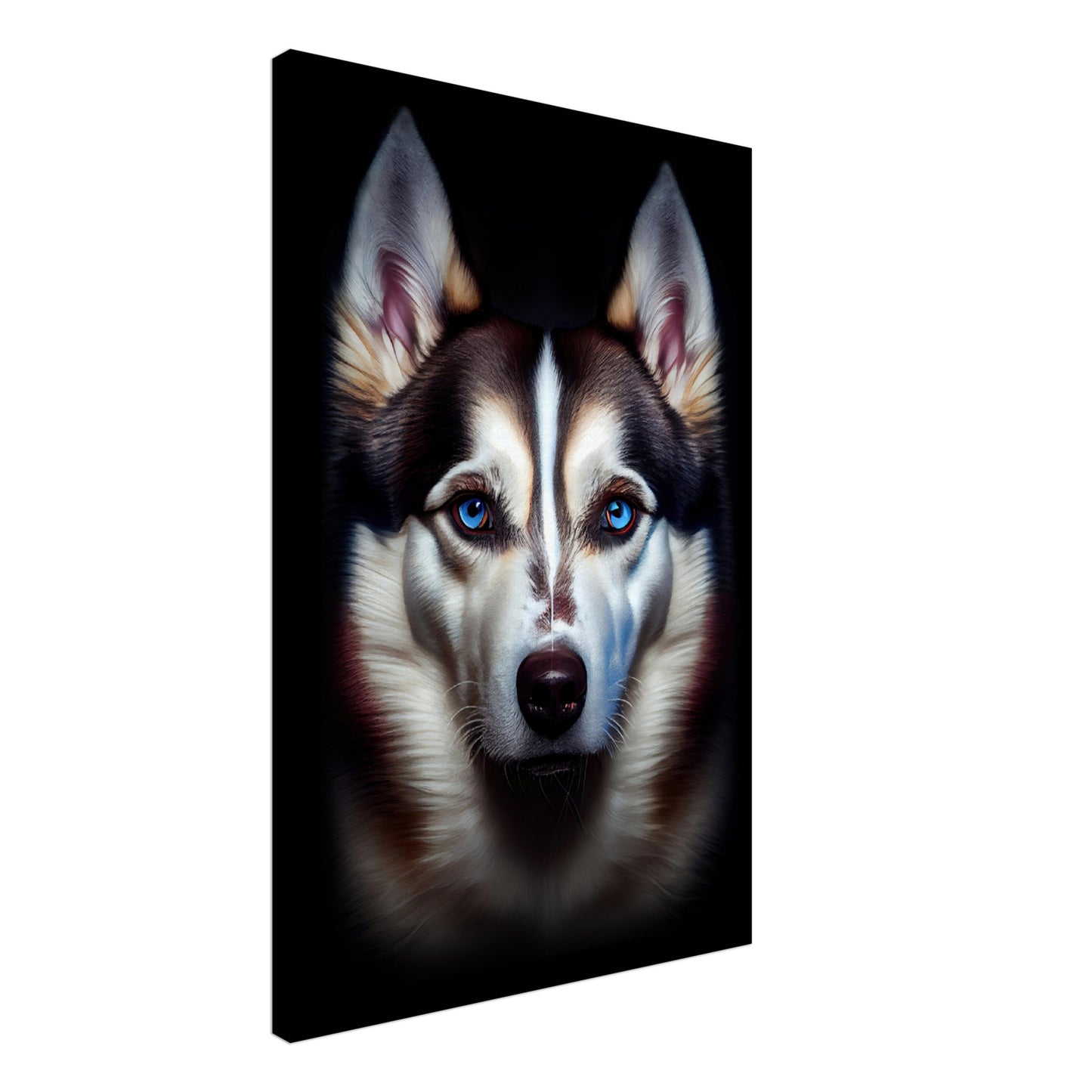 Husky Cleo - Hunde Wandbild - Dogs Art Leinwand ColorWorld im Hochformat - Hundebilder Hundeportrait Tiere Tierbilder Kunstdruck