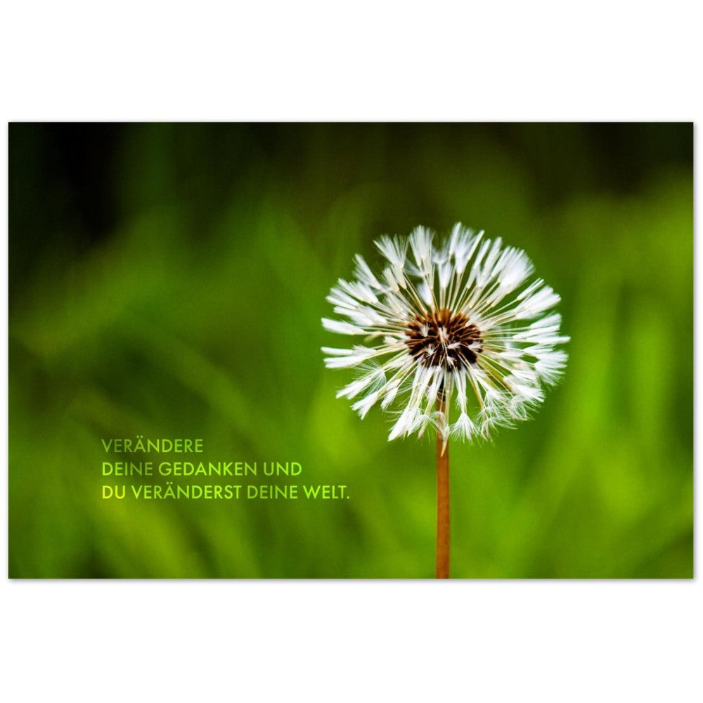 Verändere Deine Gedanken. Und Du veränderst Deine … – Poster Seidenmatt Foto – ohne Rahmen