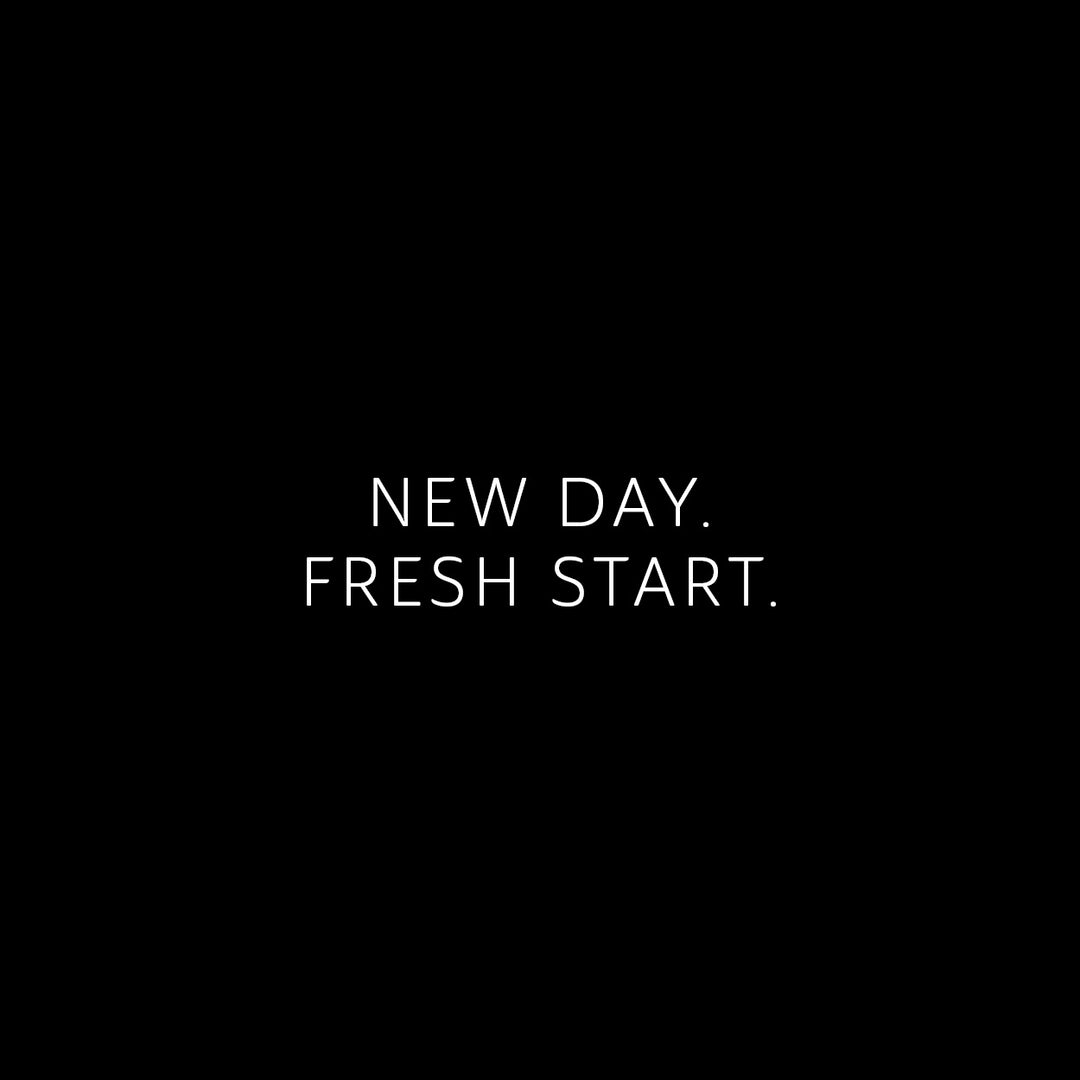 Wandbilder mit dem Spruch New day fresh start