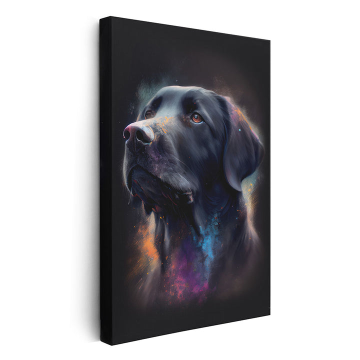 Labrador Lucy - Hunde Wandbild - Dogs Art Leinwand ColorWorld im Hochformat