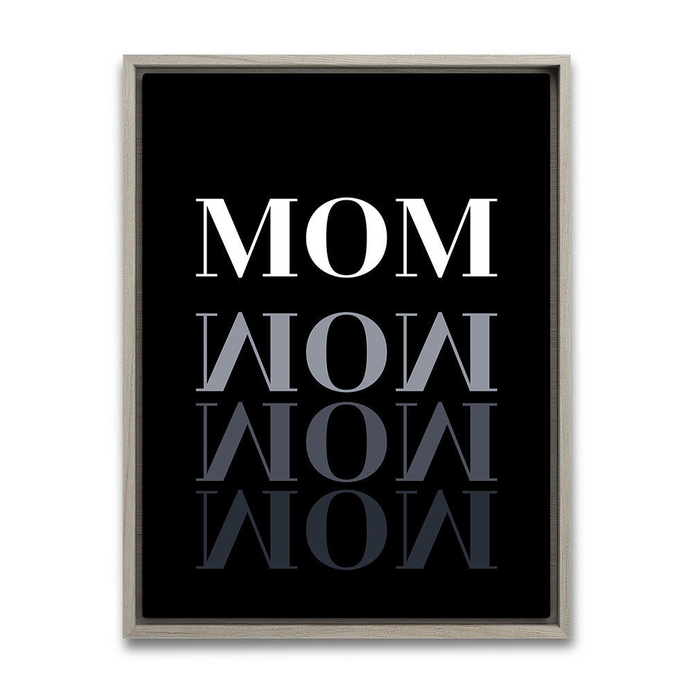 "Mom-Wow" - Leinwandbild in Schwarz-Weiß