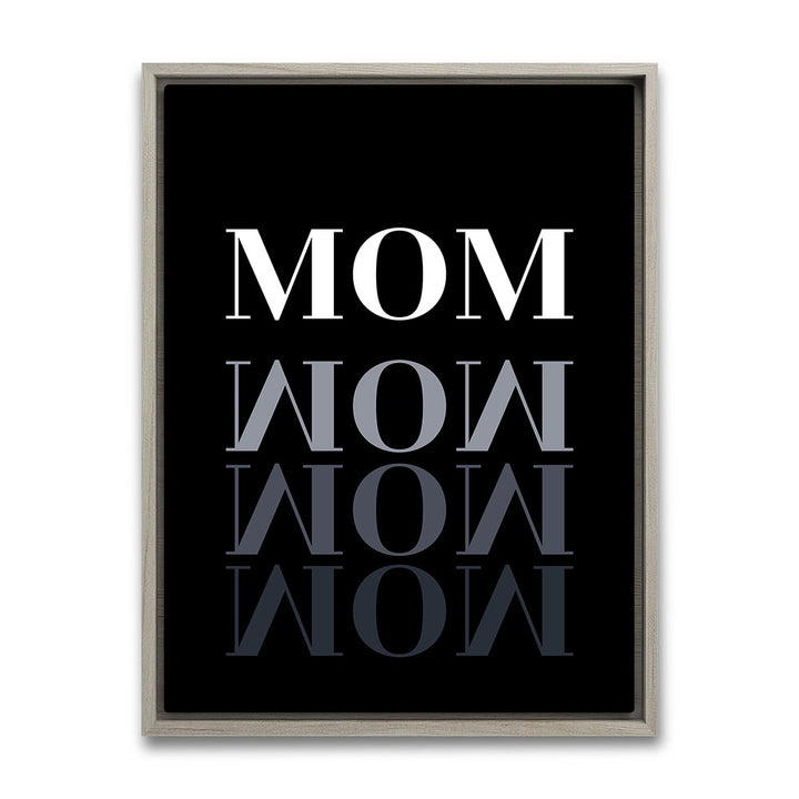 "Mom-Wow" - Leinwandbild in Schwarz-Weiß