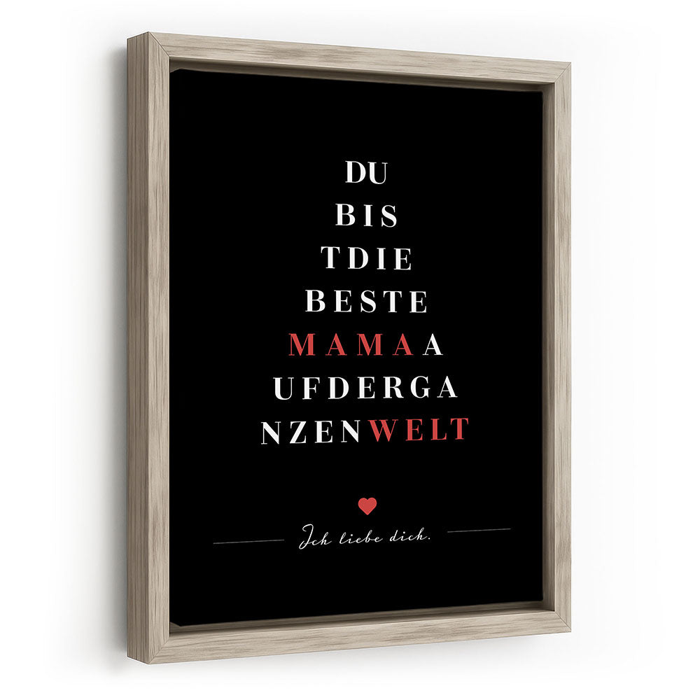 Geschenk Muttertag Wandbild