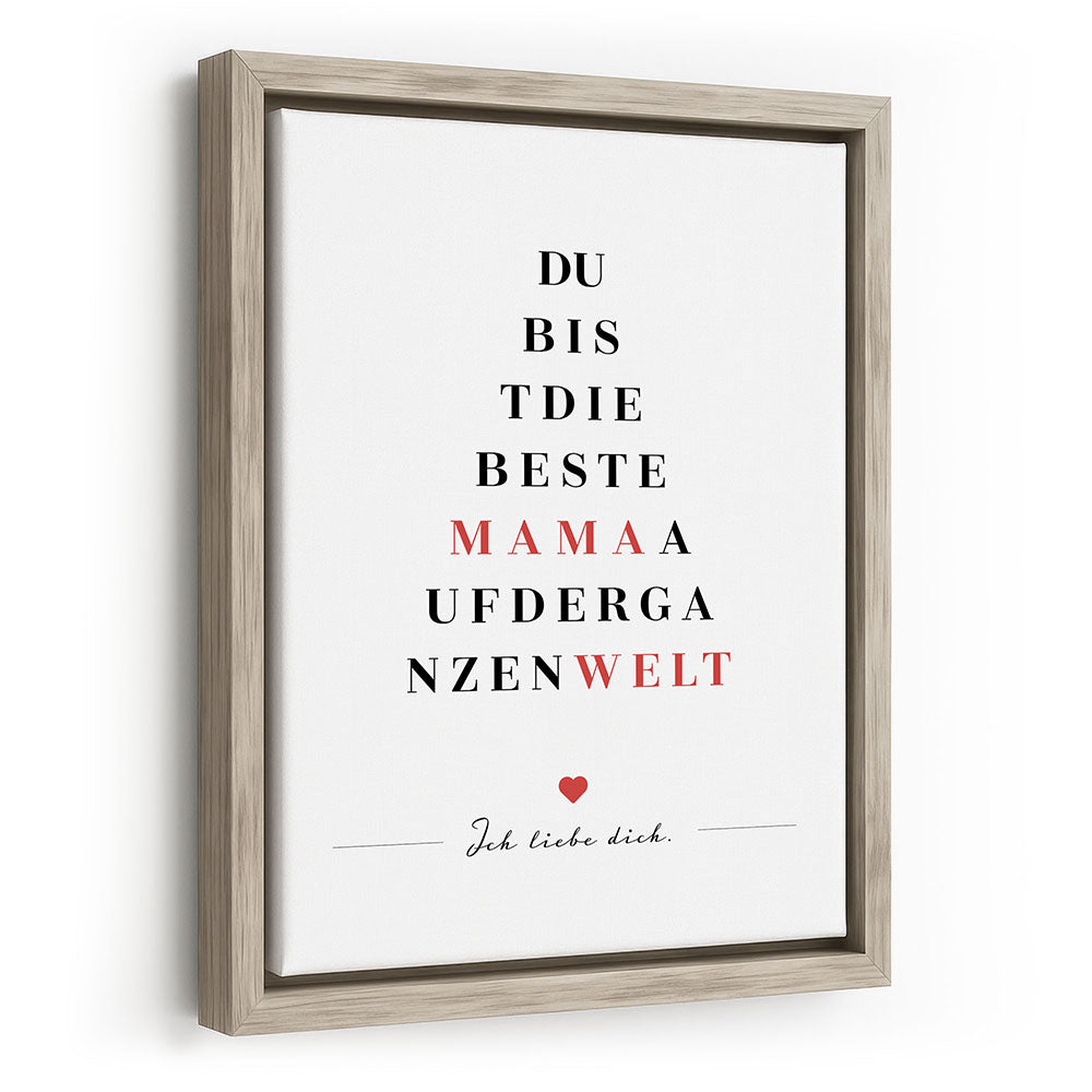 Geschenk Muttertag Wandbild