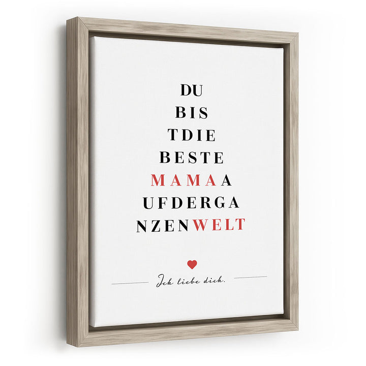 Geschenk Muttertag Wandbild