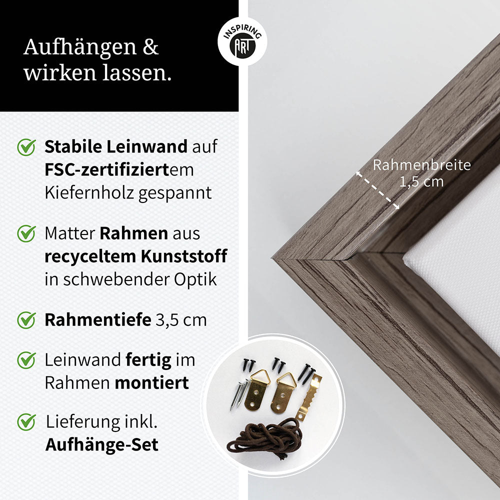 "Best mom ever" Typografie - Leinwandbild in Schwarz-Weiß