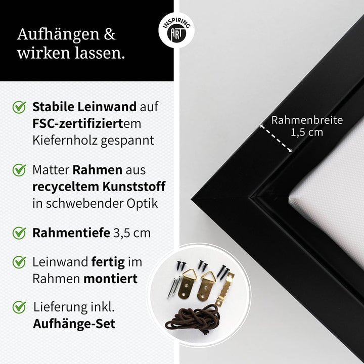 "Mom is just a reflection of wow" - Leinwandbild in Schwarz-Weiß