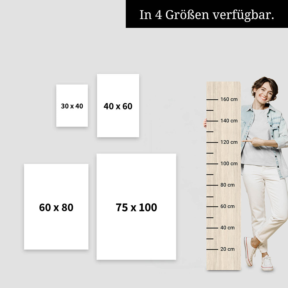 "Best mom ever" Typografie - Leinwandbild in Schwarz-Weiß