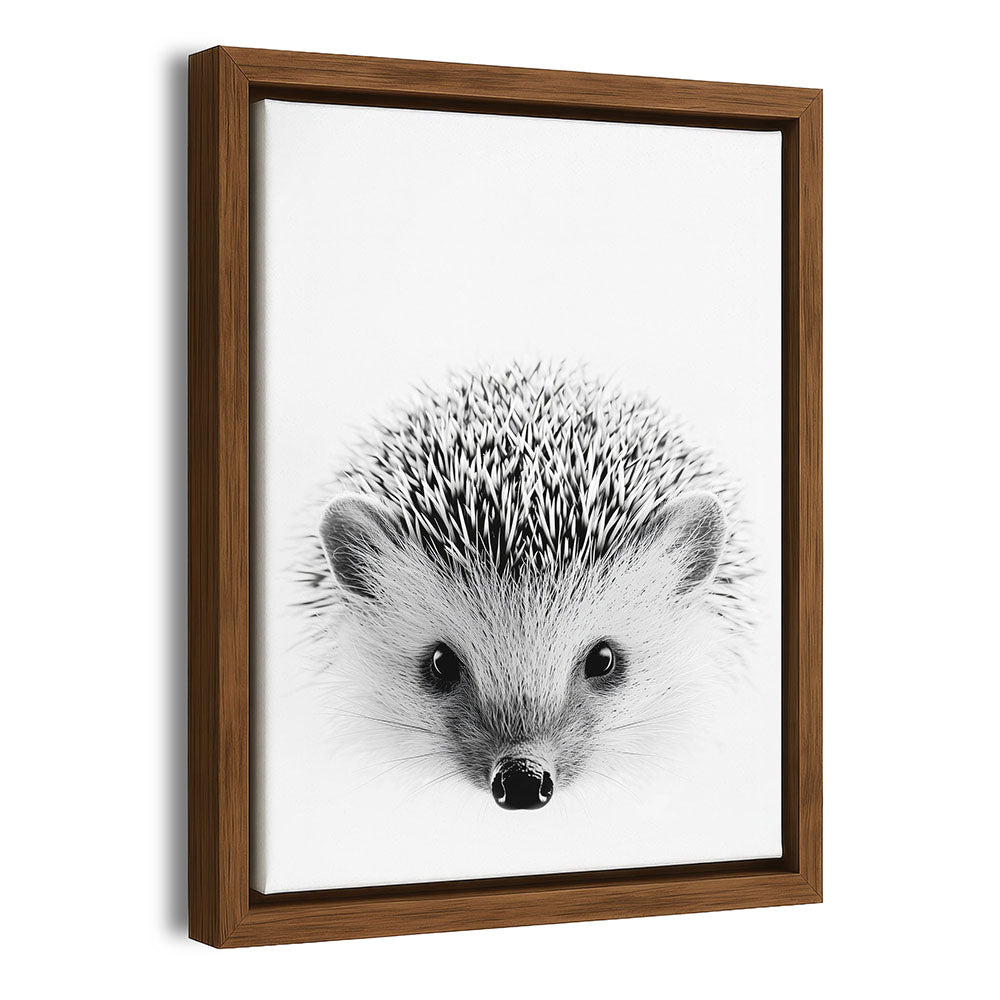 Igel Leinwandbild mit Rahmen
