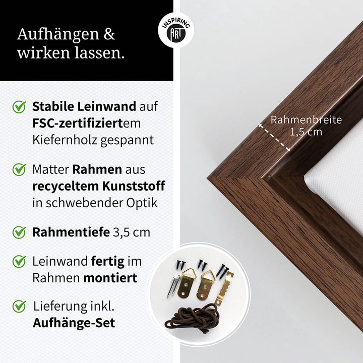 "Best mom ever" Typografie - Leinwandbild in Weiß-Schwarz-Rot