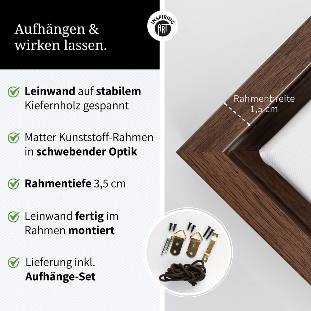 "Mom is just a reflection of wow" - Leinwandbild in Schwarz-Weiß