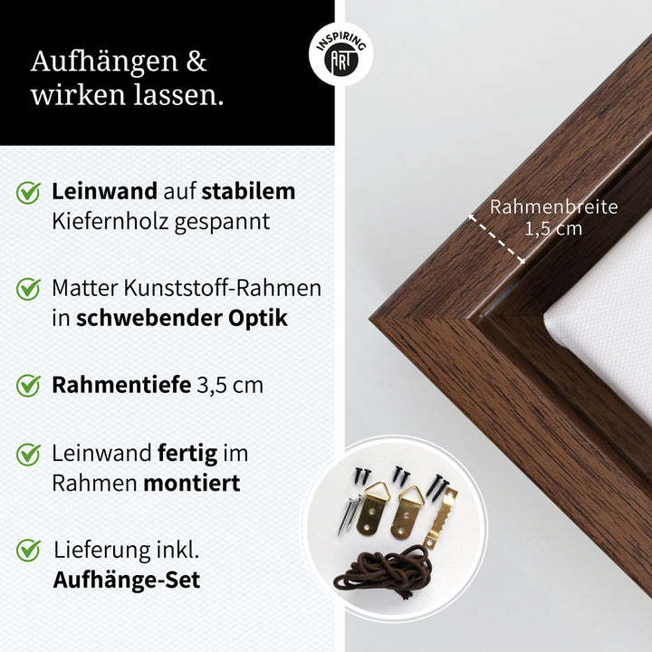 "Mom is just a reflection of wow" - Leinwandbild in Schwarz-Weiß