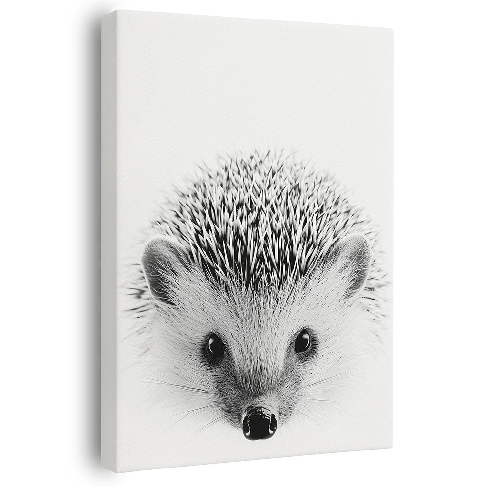 Wandbild Igel Schwarz Weiß