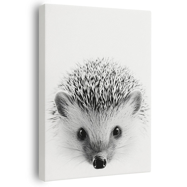 Wandbild Igel Schwarz Weiß
