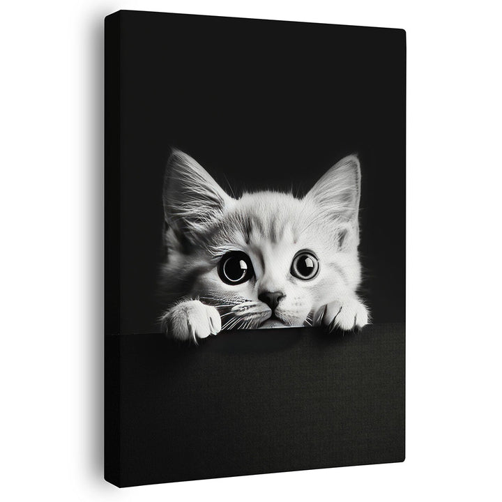Wandbild Katze Schwarz Weiß