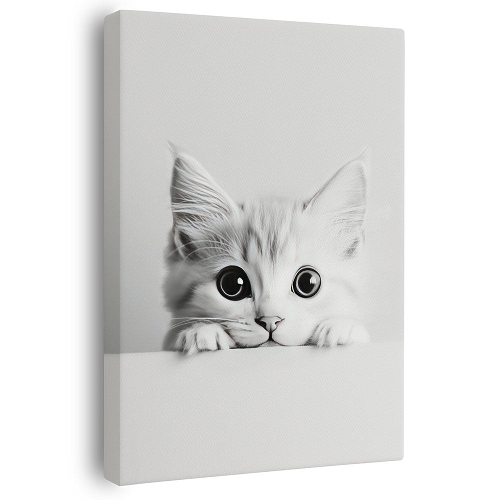 Wandbild Katze Schwarz Weiß