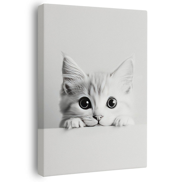 Wandbild Katze Schwarz Weiß