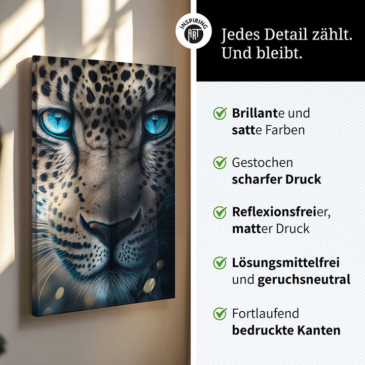 Leoparden Leinwand Bild Nahaufnahme