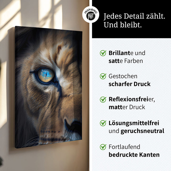 Wandbild Löwe Nahaufnahme Porträt