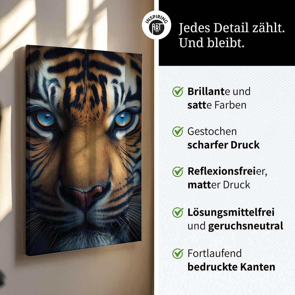 Leinwand Bild Tiger Nahaufnahme Close Up
