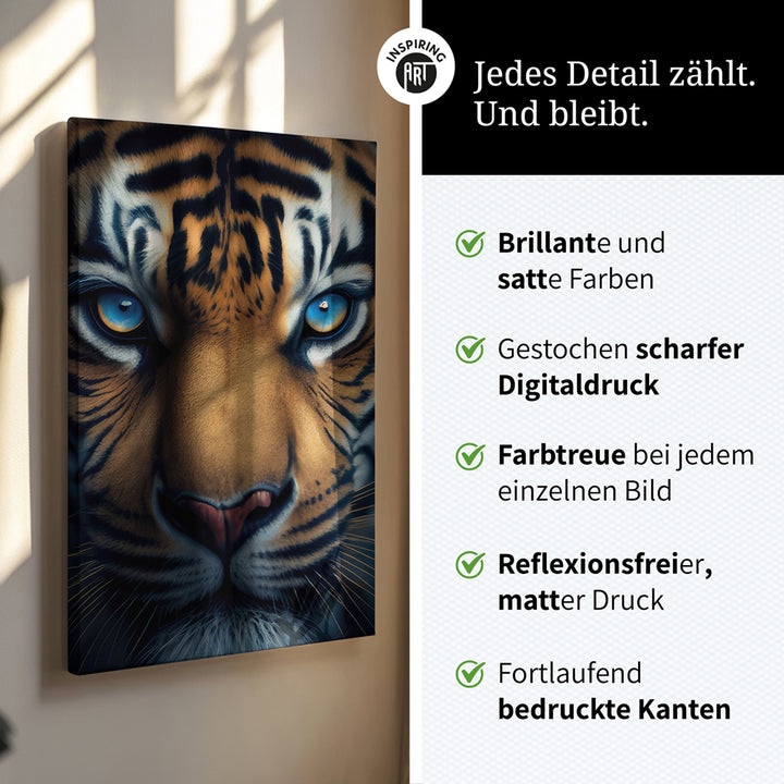 Leinwand Bild Tiger Nahaufnahme Close Up
