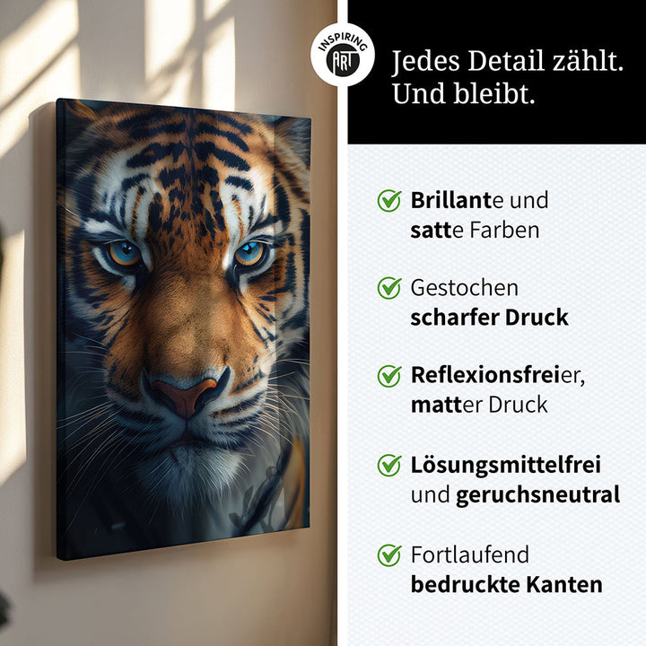Tiger Leinwand Nahaufnahme Close Up