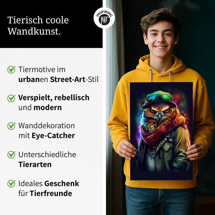 Für diese Räume eignet sich unser Crazy Wildlife Wandbild besonders gut