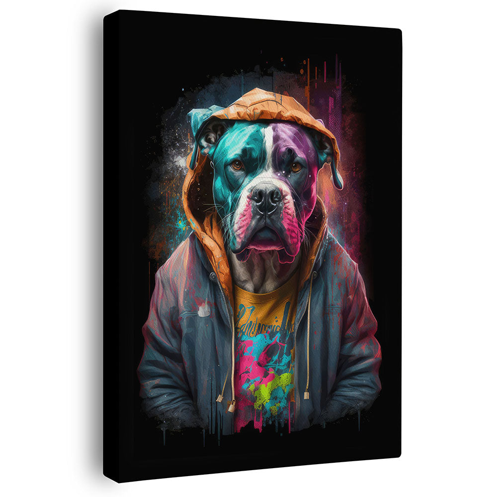 Wandbild Leinwand Hund Comic