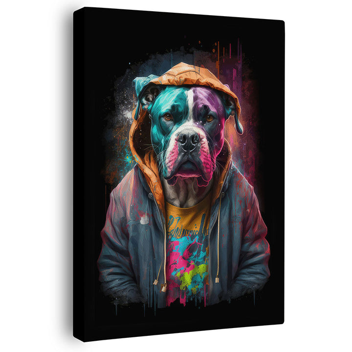 Wandbild Leinwand Hund Comic