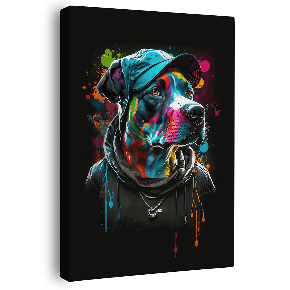 Wandbild Leinwand Hund Comic