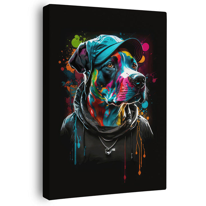 Wandbild Leinwand Hund Comic