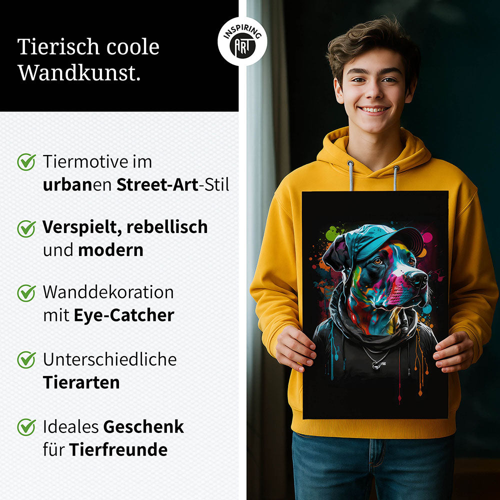 Für diese Räume eignet sich unser Crazy Wildlife Wandbild besonders gut