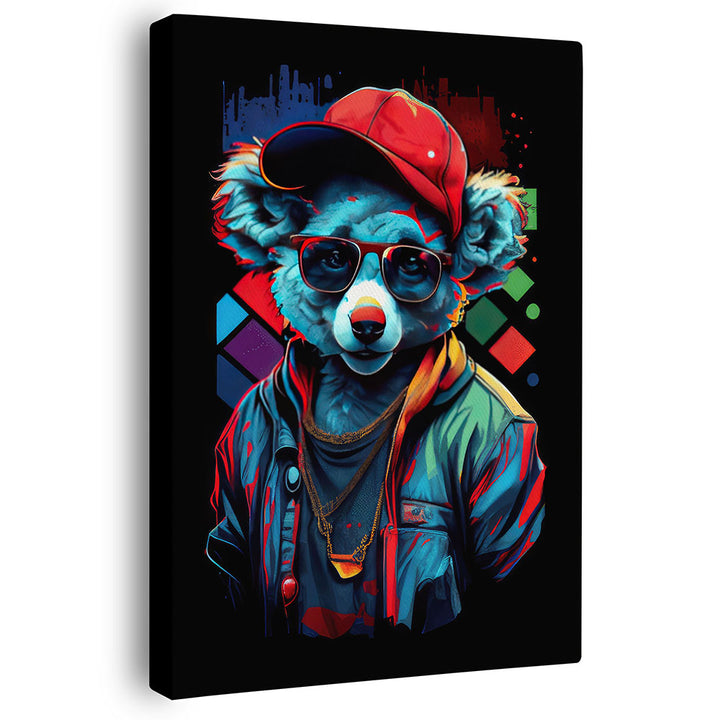 Koala Cuddles - Koala Wandbild - Tiermotiv Leinwand im Hochformat