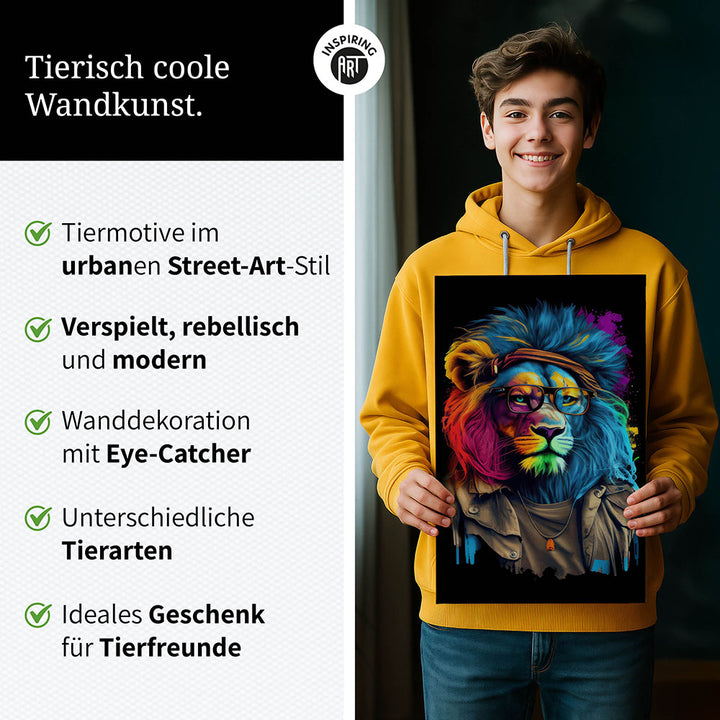 Für diese Räume eignet sich unser Crazy Wildlife Wandbild besonders gut