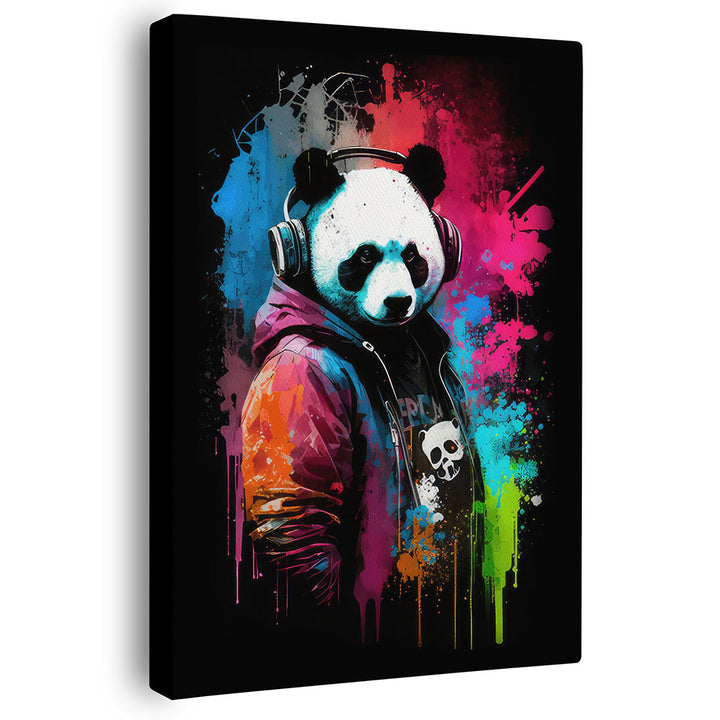 Wandbild Leinwand Panda cool