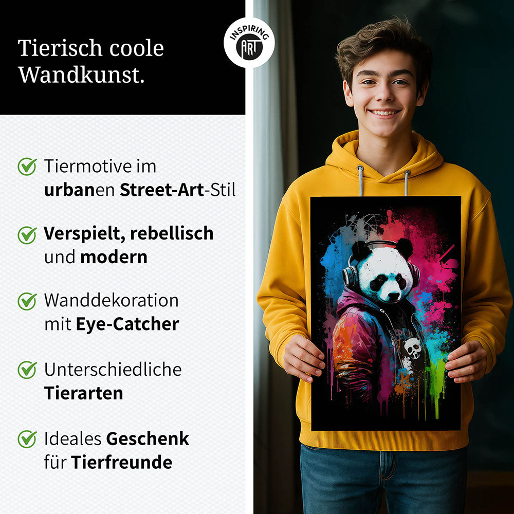 Für diese Räume eignet sich unser Crazy Wildlife Wandbild besonders gut