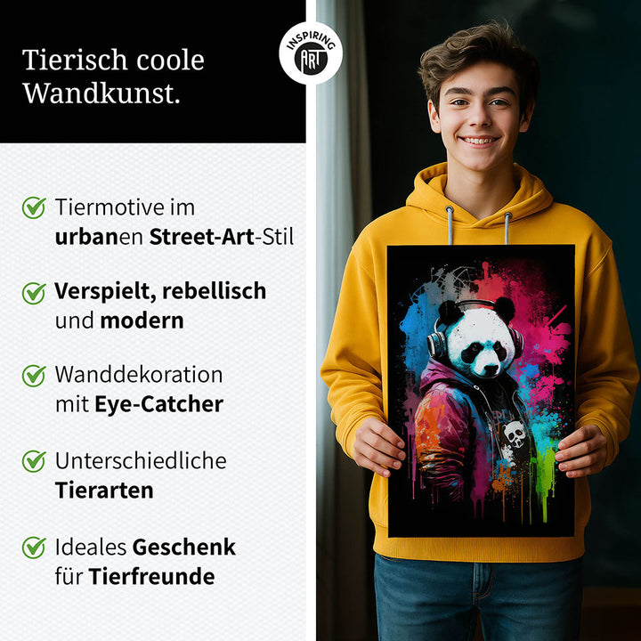 Für diese Räume eignet sich unser Crazy Wildlife Wandbild besonders gut