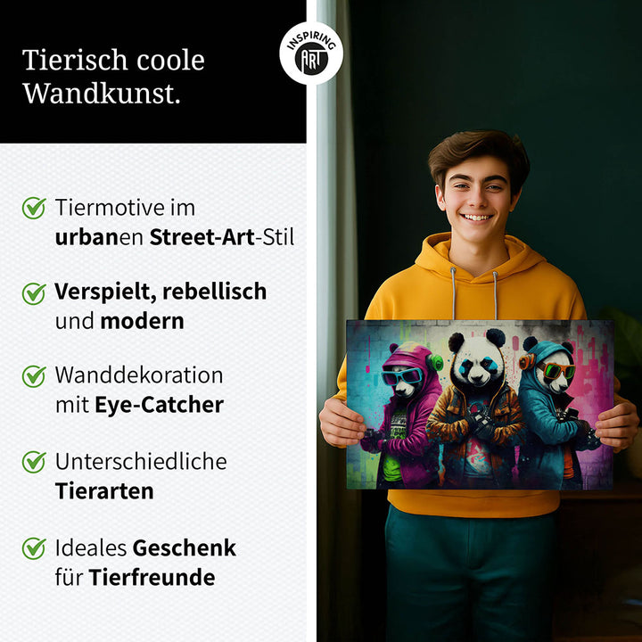Für diese Räume eignet sich unser Crazy Wildlife Wandbild besonders gut