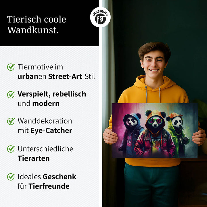 Für diese Räume eignet sich unser Crazy Wildlife Wandbild besonders gut