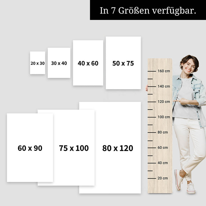 Charakter - Crossword-Wandbild - Leinwand im Hochformat - Scrabble Design