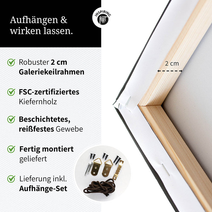 Charakter - Crossword-Wandbild - Leinwand im Hochformat - Scrabble Design