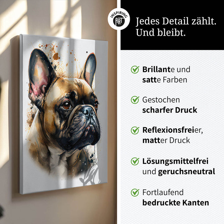Französische Bulldogge Leinwandbild 