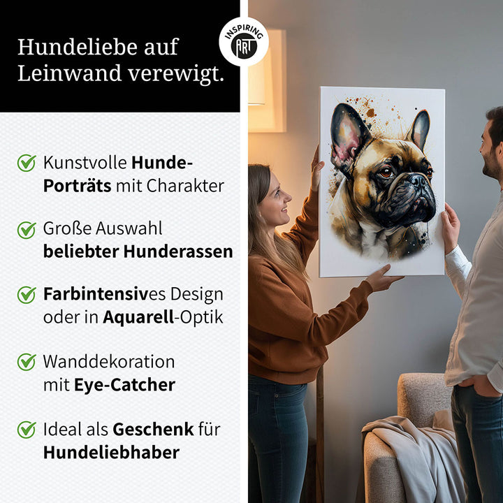 Französische Bulldogge Wandbild kaufen