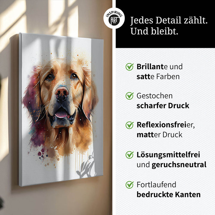 Golden Retriever Leinwandbild 