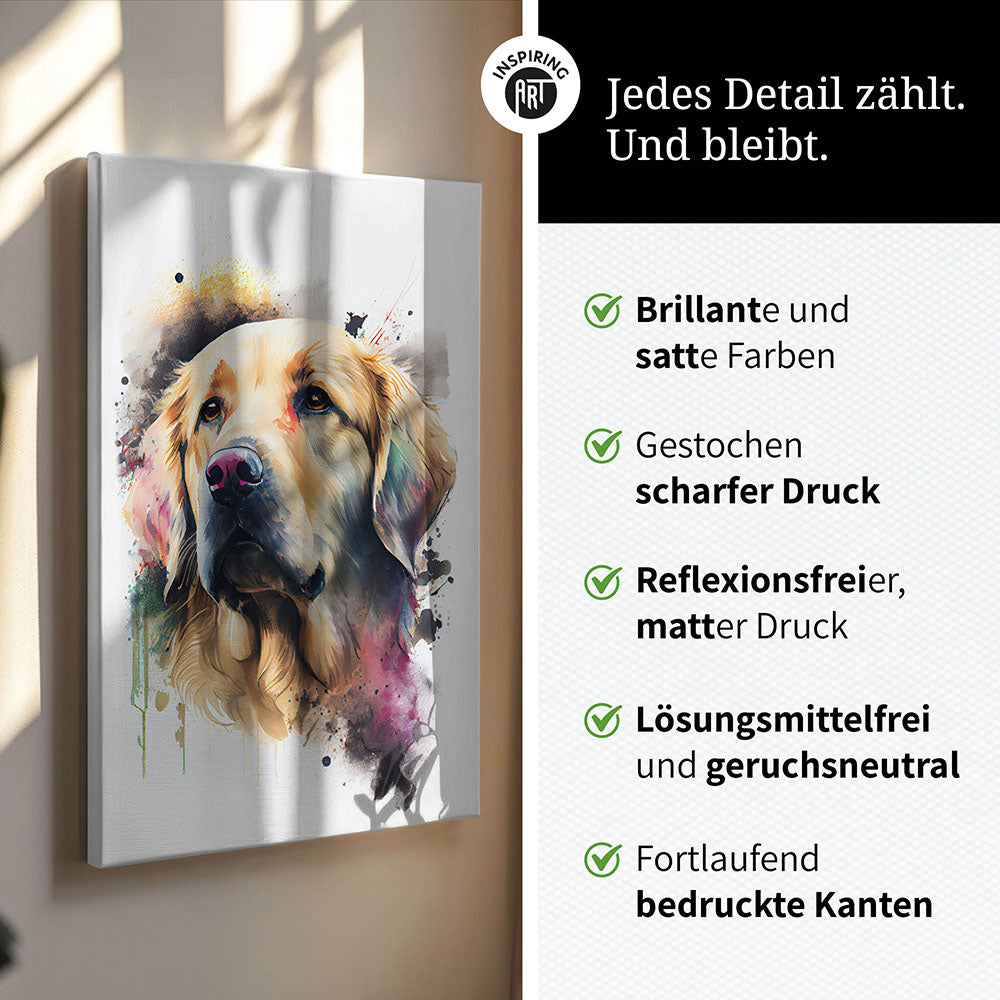 Golden Retriever Leinwandbild 