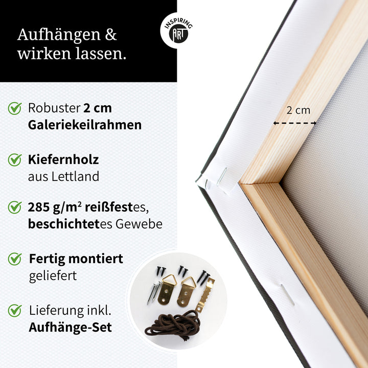 Life begins at the end of your comfort zone (Neale Donald Walsch) – Leinwand Wandbild motivation