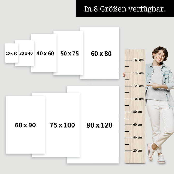 Tanze! Vor allem aus der Reihe. – Leinwand Wandbild Motivation